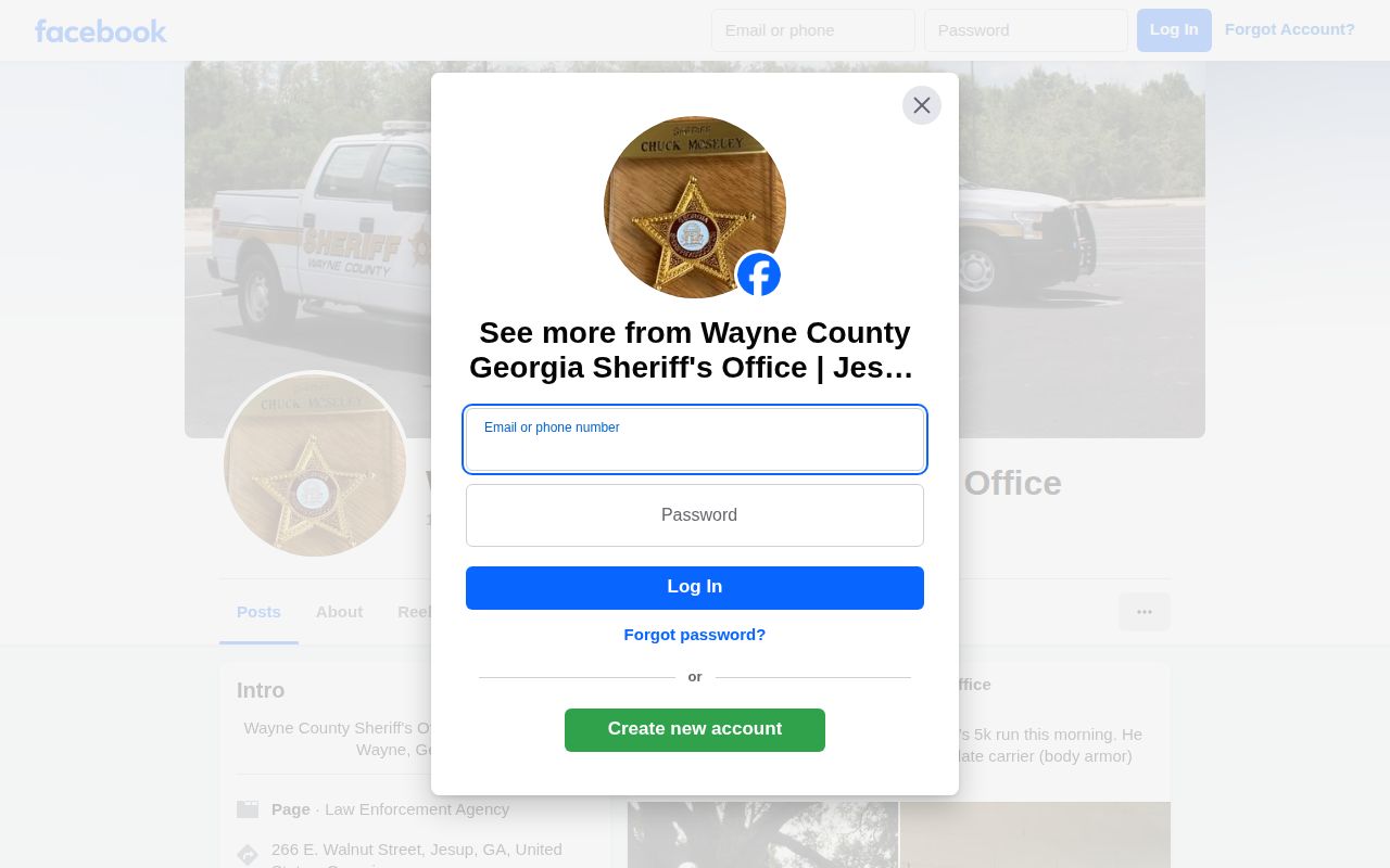 Wayne County Sheriff's Office official social news source for wanted notices